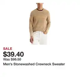 Belk Men's Stonewashed Crewneck Sweater offer