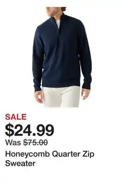 Belk Honeycomb Quarter Zip Sweater offer