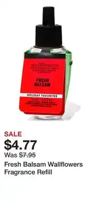 Bath & Body Works Fresh Balsam Wallflowers Fragrance Refill offer