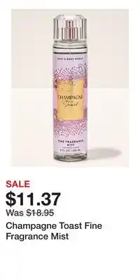 Bath & Body Works Champagne Toast Fine Fragrance Mist offer