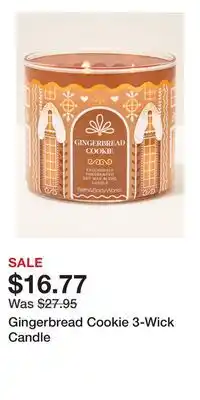 Bath & Body Works Gingerbread Cookie 3-Wick Candle offer
