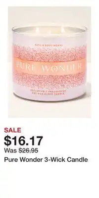 Bath & Body Works Pure Wonder 3-Wick Candle offer