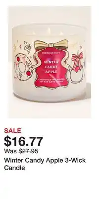 Bath & Body Works Winter Candy Apple 3-Wick Candle offer