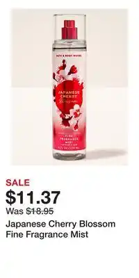 Bath & Body Works Japanese Cherry Blossom Fine Fragrance Mist offer