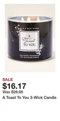 Bath & Body Works A Toast To You 3-Wick Candle offer
