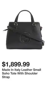 TJ Maxx Made In Italy Leather Small Soho Tote With Shoulder Strap offer