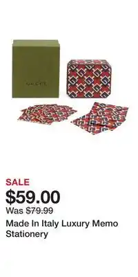 TJ Maxx Made In Italy Luxury Memo Stationery offer