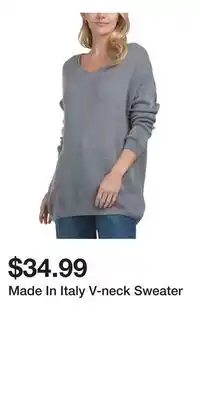 TJ Maxx Made In Italy V-neck Sweater offer
