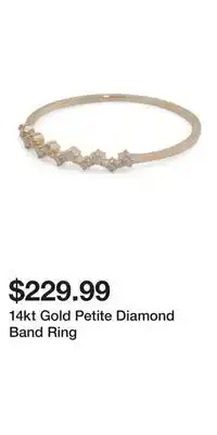 TJ Maxx 14kt Gold Petite Diamond Band Ring offer