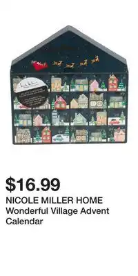 TJ Maxx NICOLE MILLER HOME Wonderful Village Advent Calendar offer