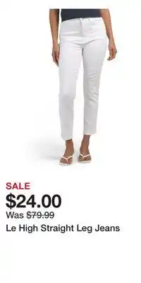 TJ Maxx Le High Straight Leg Jeans offer