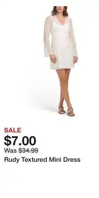 TJ Maxx Rudy Textured Mini Dress offer
