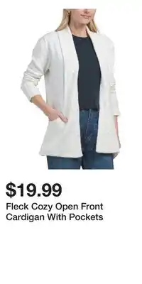 TJ Maxx Fleck Cozy Open Front Cardigan With Pockets offer