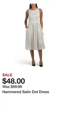 TJ Maxx Hammered Satin Dot Dress offer