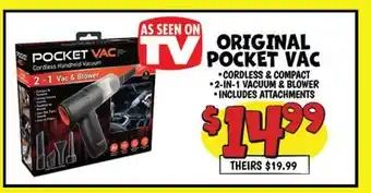 Ollie's ORIGINAL POCKET VAC offer