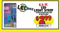 Ollie's LED LIGHT BETWEEN STRIP offer