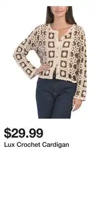 TJ Maxx Lux Crochet Cardigan offer