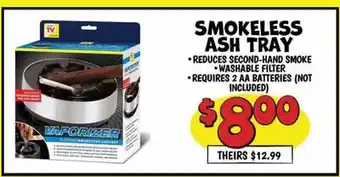 Ollie's SMOKELESS ASH TRAY offer