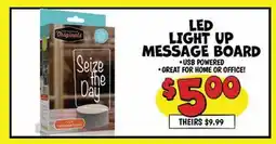 Ollie's LED LIGHT UP MESSAGE BOARD offer