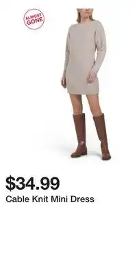 TJ Maxx Cable Knit Mini Dress offer