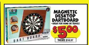 Ollie's MAGNETIC DESKTOP DARTBOARD offer