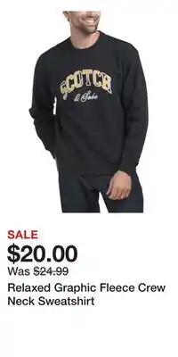 TJ Maxx Relaxed Graphic Fleece Crew Neck Sweatshirt offer