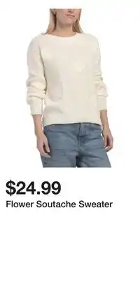 TJ Maxx Flower Soutache Sweater offer