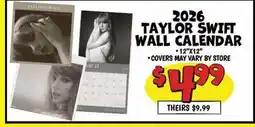 Ollie's 2026 TAYLOR SWIFT WALL CALENDAR COVERS offer