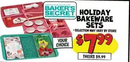Ollie's BAKER'S SECRET HOLIDAY BAKEWARE SETS offer