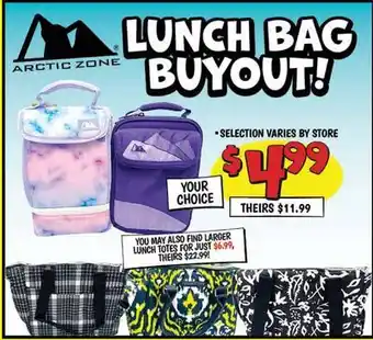Ollie's ARCTIC ZONE LUNCH BAG BUYOUT offer
