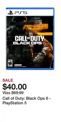Game Stop Call of Duty: Black Ops 6 - PlayStation 5 offer