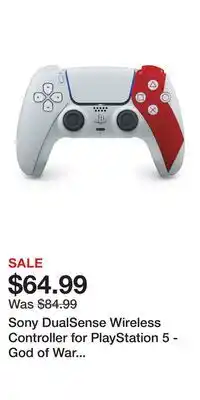 Game Stop Sony DualSense Wireless Controller for PlayStation 5 - God of War 20th Anniversary Limited Edition offer
