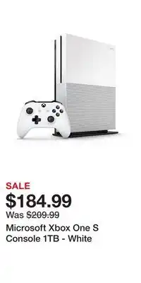 Game Stop Microsoft Xbox One S Console 1TB - White offer