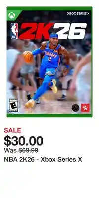 Game Stop NBA 2K26 - Xbox Series X offer