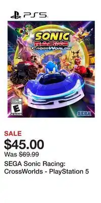 Game Stop SEGA Sonic Racing: CrossWorlds - PlayStation 5 offer
