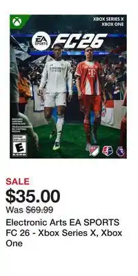 Game Stop Electronic Arts EA SPORTS FC 26 - Xbox Series X, Xbox One offer