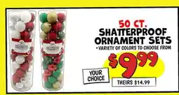Ollie's SO CT. SHATTERPROOF ORNAMENT SETS offer