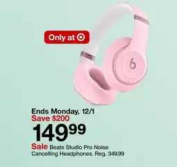 Target Beats Studio Pro Noise Cancelling Headphones offer