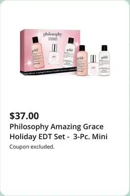 JC Penney Philosophy Amazing Grace Holiday EDT Set - 3-Pc. Mini offer