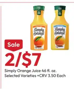 Stater Bros Simply Orange Juice offer