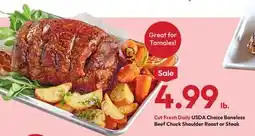 Stater Bros USDA Choice Boneless Beef Chuck Shoulder Roast or Steak offer