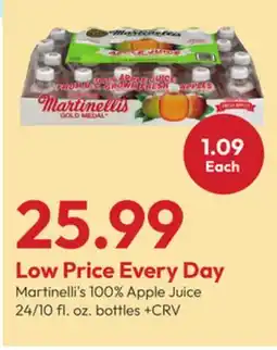 Stater Bros Martinelli's 100% Apple Juice offer