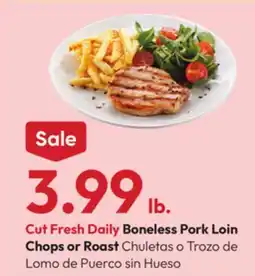 Stater Bros Boneless Pork Loin Chops or Roast offer