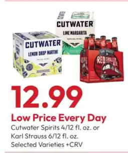 Stater Bros Cutwater Spirits 4/12 fl. oz. or Karl Strauss 6/12 fl. oz offer