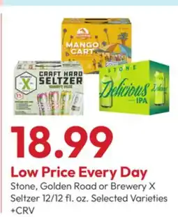 Stater Bros Stone, Golden Road or Brewery X Seltzer offer