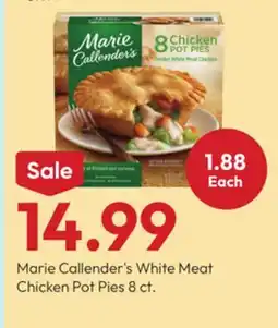 Stater Bros Marie Callender's White Meat Chicken Pot Pies offer