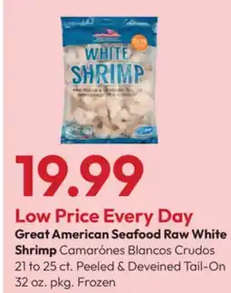 Stater Bros Great American Seafood Raw White Shrimp offer