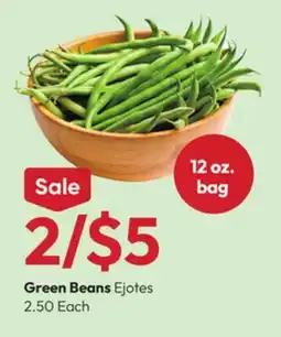 Stater Bros Green Beans offer