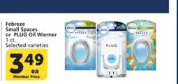 Vons Febreze Small Spaces or PLUG Oil Warmer offer