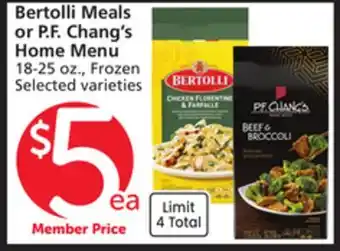 Vons Bertolli Meals or P. F. Chang's Home Menu offer